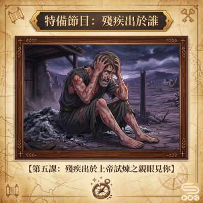 特備節目:殘疾出於誰(05)- 第五課:殘疾出於上帝試煉之親眼見你 Soooradio 基督教廣播電台 特備節目:殘疾出於誰(05)- 第五課:殘疾出於上帝試煉之親眼見你